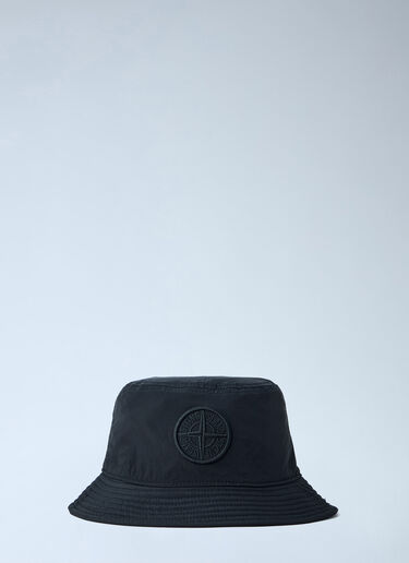 LN-CC® - Stone Island: Embroidered Logo Bucket Hat - Black Stone Island Embroidered Logo Bucket Hat Black sto0165088
