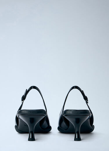 LN-CC® - Prada: Pointed-Toe Slingback Pumps - Black Prada Pointed-Toe Slingback Pumps Black pra0266014