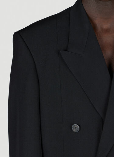 Balenciaga Deconstructed Double-Breasted Blazer Black bal0354001