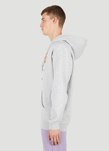 Saintwoods Graphic Print Hooded Sweatshirt Grey swo0149007