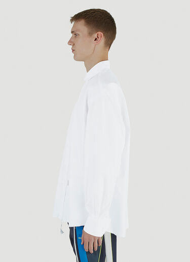 Ader Error Raw-Edge Shirt White adr0344001