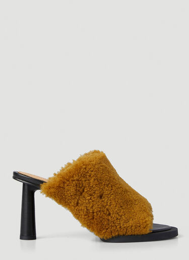 Jacquemus Les Mules Carré Rond Mules Khaki jac0246118