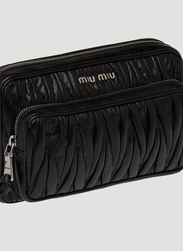 Miu Miu Shine Matelassé Shoulder Bag Black miu0248017