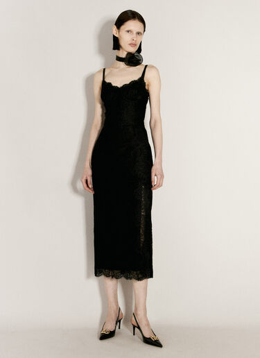 Dolce & Gabbana レーススリップドレス  ブラック dol0256003