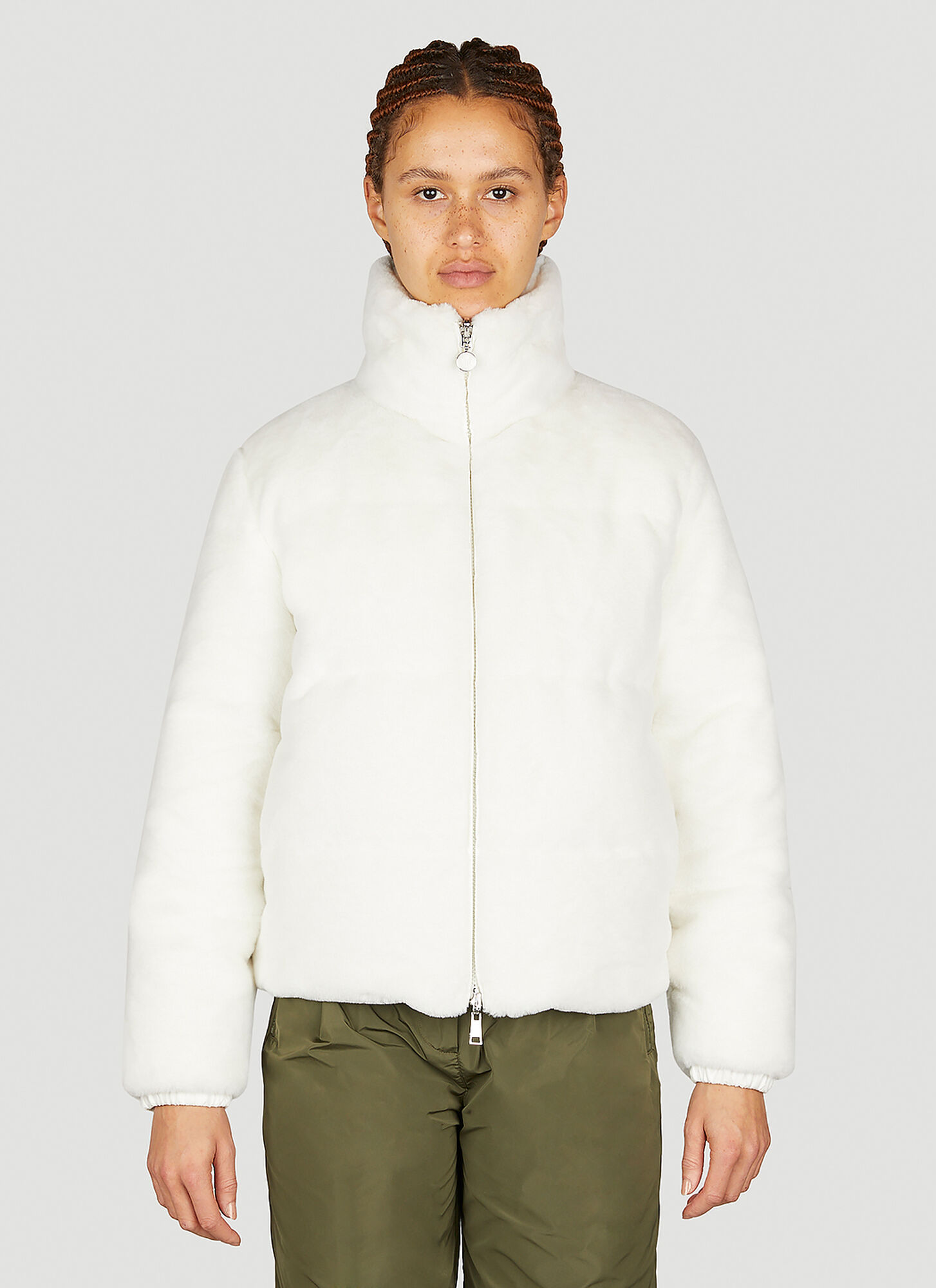 Shop Moncler Pluvier Short Down Jacket In White