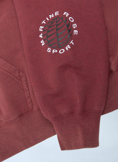 Nike x Martine Rose Logo Motif Hooded Zip-Up Sweatshirt Red nik0362112