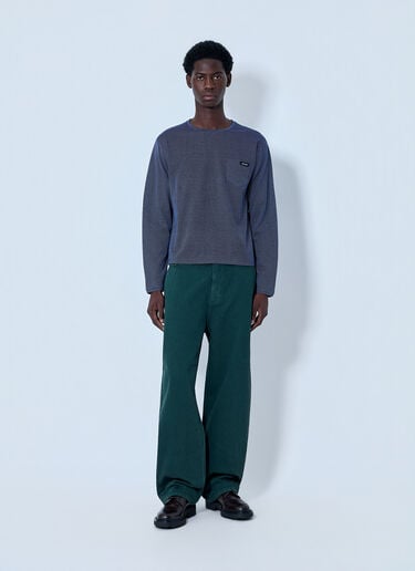 Miu Miu Relaxed-Fit Trousers Green miu0164033