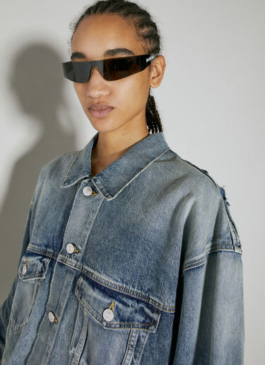 Balenciaga Deconstructed Denim Jacket Blue bal0253022