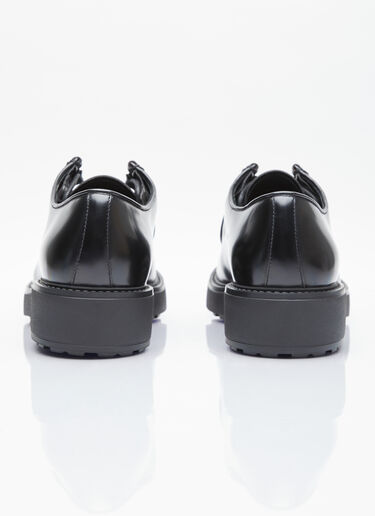 Prada Leather Lace-Up Shoes Black pra0154010