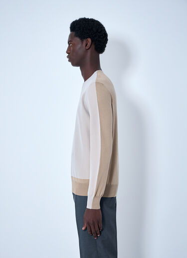 MM6 Maison Margiela Fine Knit Crewneck Sweater Beige mmm0164004