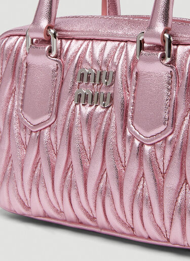 Miu Miu Matelassé Metallic Mini Handbag Pink miu0250058