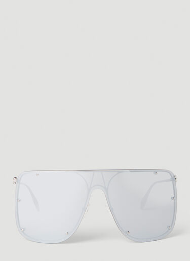 Alexander McQueen Skull Mask Sunglasses Silver amq0251062