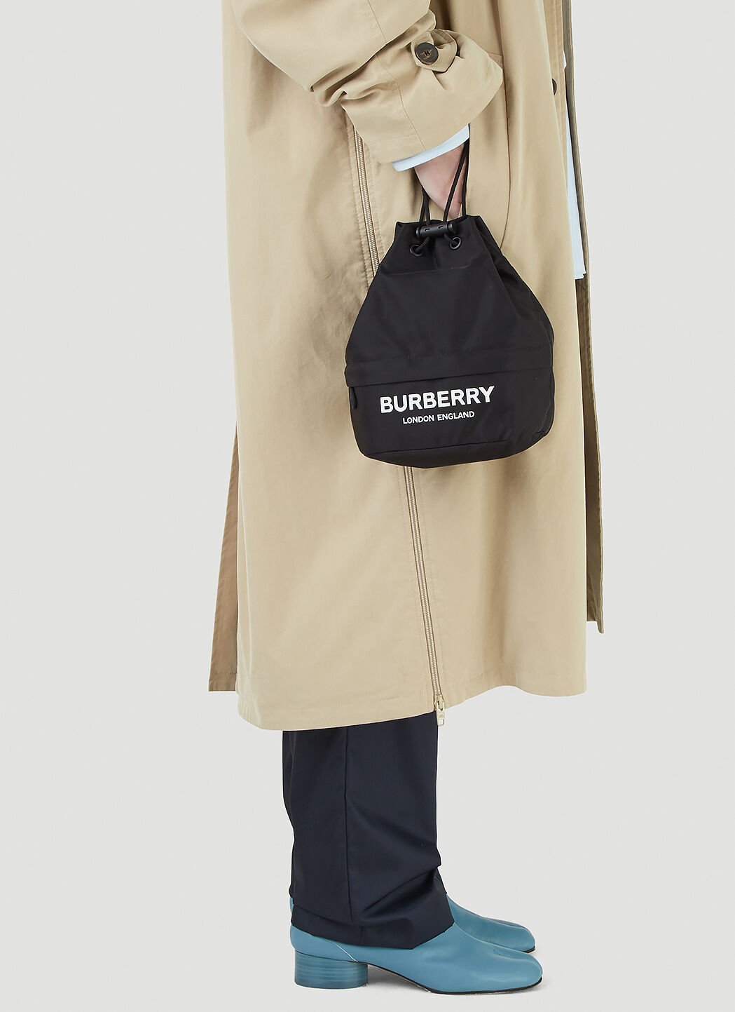 Burberry nylon bucket bag clearance