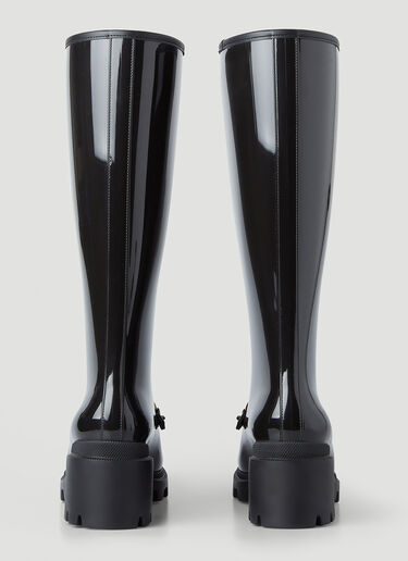 Gucci Knee High Horsebit Rain Boots Black guc0245072