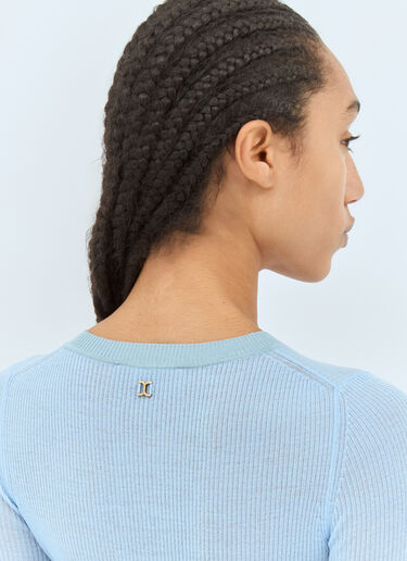 Chloé Knitted Henley Shirt Blue chl0259012