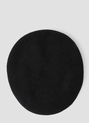 Marine Serre Embroidered French Beret Black mrs0154011