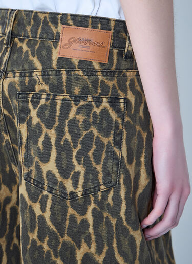 Print Denim Baggy Jeans GANNI Print Denim Baggy Jeans Brown gan0263017