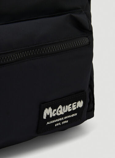 Alexander McQueen 徽标双肩包 黑 amq0146052