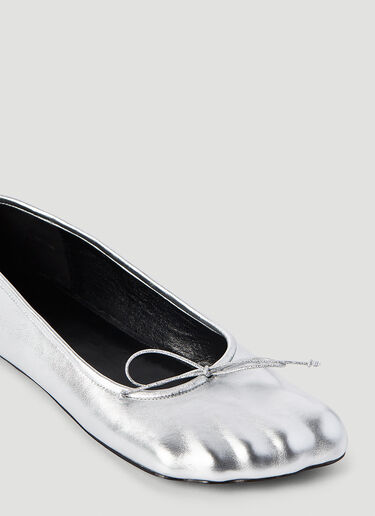 Balenciaga Fetish Anatomic Ballerina Flats Silver bal0253091