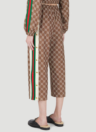 Gucci インターロッキング G クロップド [トラック] パンツ ブラウン guc0247024