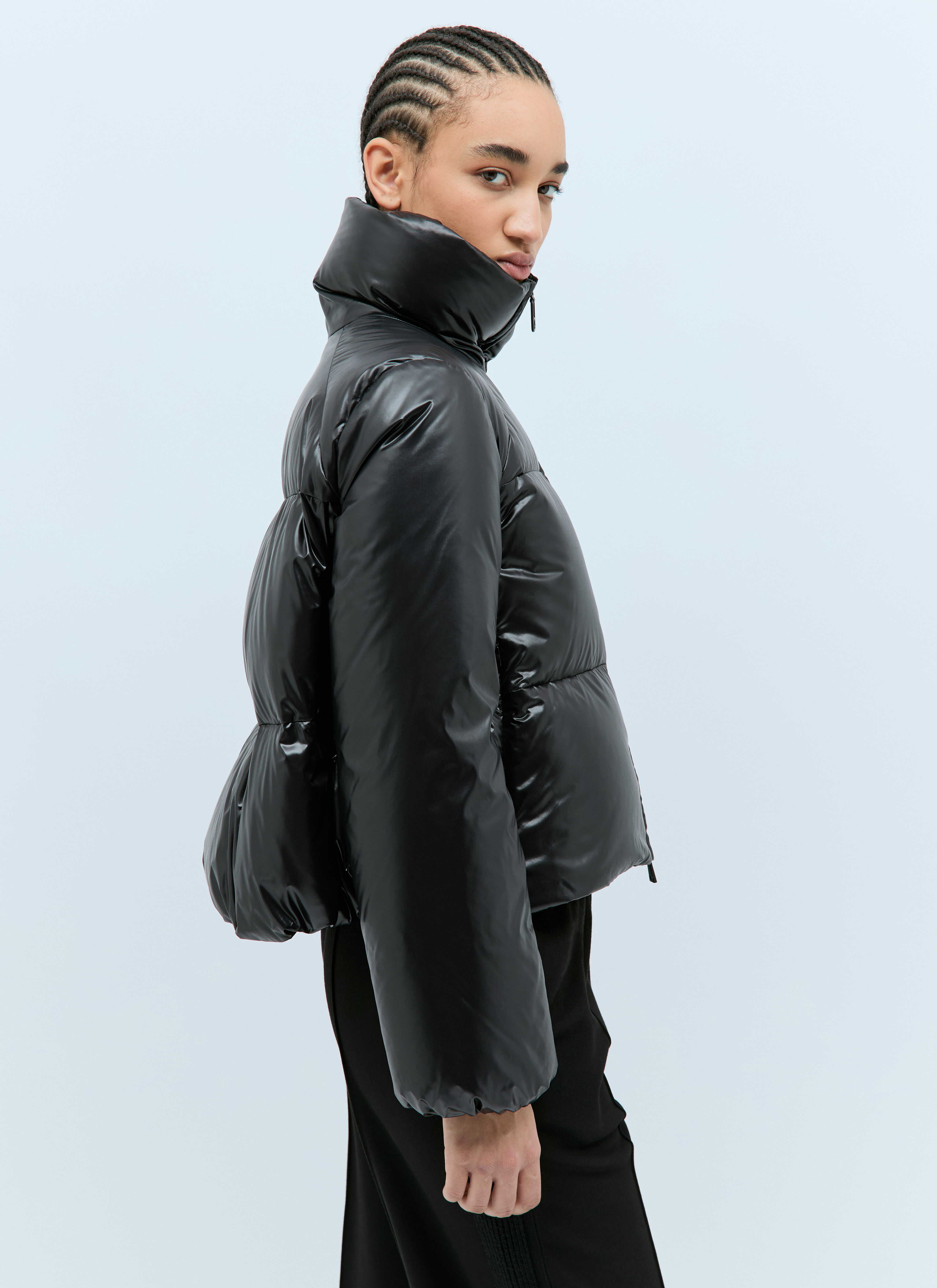 Moncler Breteuil Short Down Jacket in Black fur Damen LN CC