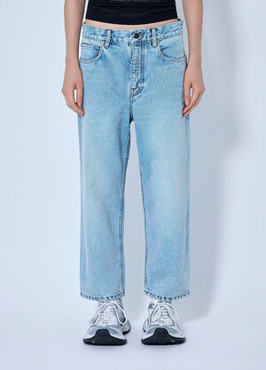 Balenciaga Straight-Leg Denim Jeans Light Blue bal0265009