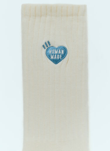 Human Made Logo Embroidery Pile Socks White hmd0156033