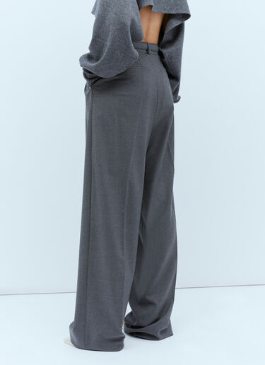 Sportmax Oversized Stretch Wool Tailored Pants Grey spx0254002