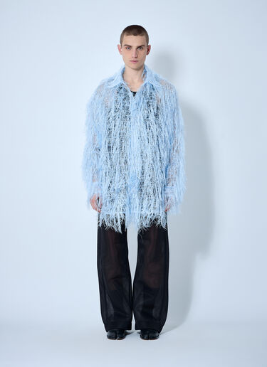 Walter Van Beirendonck Fluffy Maxi Shirt Light Blue wlt0160006
