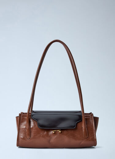LN-CC® - Marni: Trunkette Leather Shoulder Bag - Brown Marni Trunkette Leather Shoulder Bag Brown mni0266011
