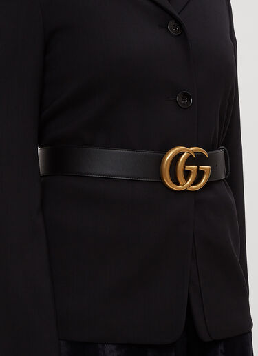 Gucci GG 마르몽 가죽 벨트 Black guc0233072