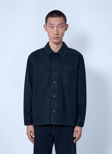 LN-CC® - Saint Laurent: Downtown Overshirt - Black Saint Laurent Downtown Overshirt Black sla0166018