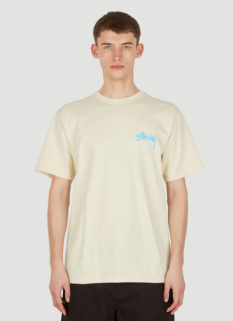 Stüssy 로고 프린트 T-셔츠 블랙 sts0347009