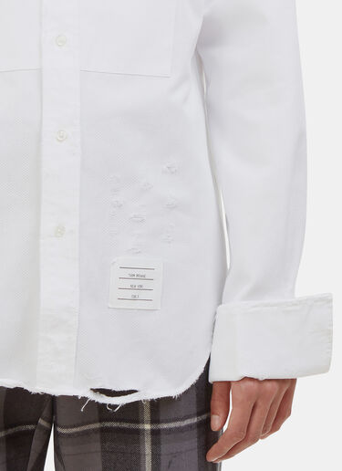 Thom Browne Distressed Tux Shirt White thb0126010
