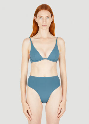 VETEMENTS Plunge Underwire Bikini Top Blue vet0255004