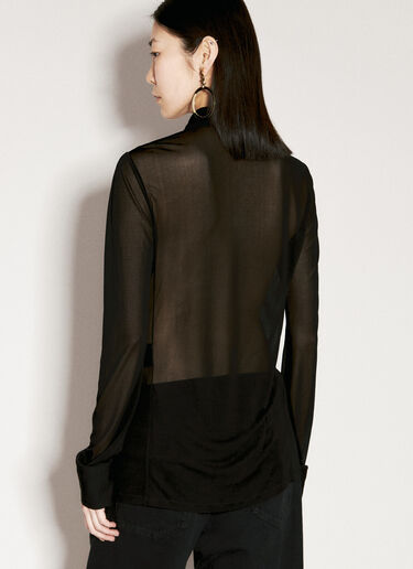 Crepe Jersey Shirt Saint Laurent Crepe Jersey Shirt Black sla0255008