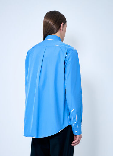 Miu Miu Raw Trims Poplin Shirt Blue miu0359001