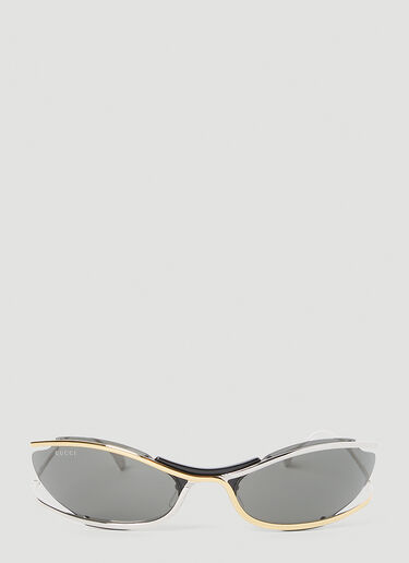 Gucci Oval Frame Sunglasses Gold guc0152333