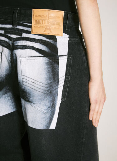 Jean Paul Gaultier Body Mariniere Printed Jeans Black jpg0357001