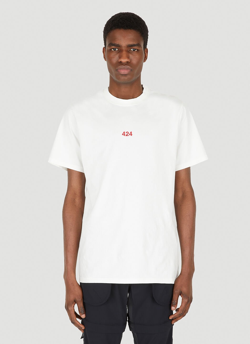 424 로고 자수 티셔츠 White ftf0150019