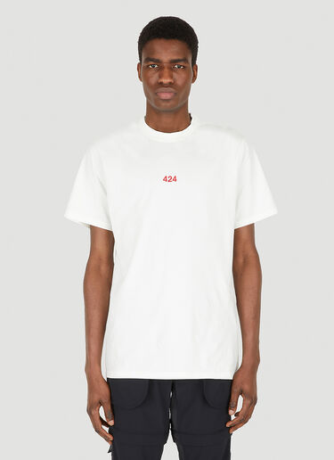 424 Logo Embroidered T-Shirt White ftf0148006