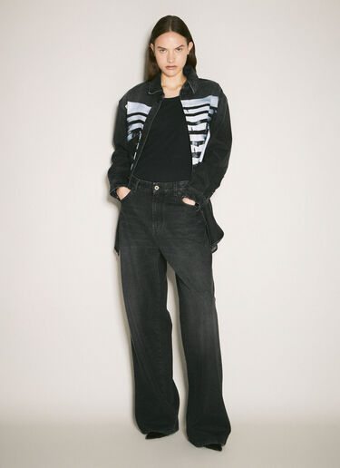 Jean Paul Gaultier Body Mariniere Printed Jeans Black jpg0357001