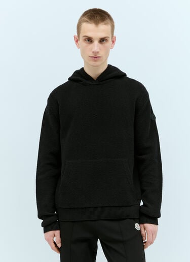 Wool Hooded Sweatshirt Moncler Wool Hooded Sweatshirt Black mon0158031