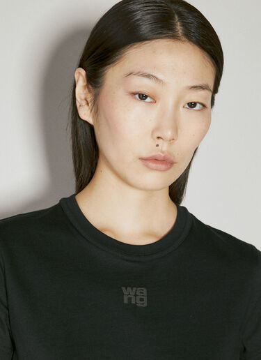 Alexander Wang Jersey Shrunk T-Shirt Black awg0253063