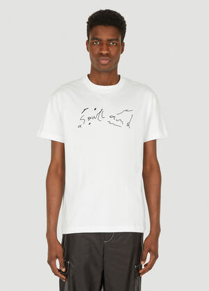 Soulland Scribbled Logo T-Shirt White sld0149002