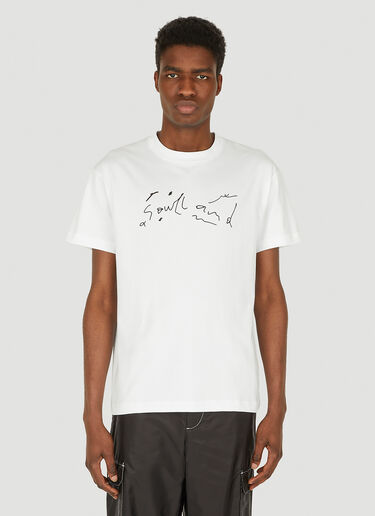 Soulland Scribbled Logo T-Shirt White sld0149002