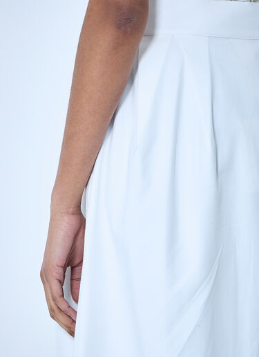 Max Mara Pleated Midi Skirt White max0260039