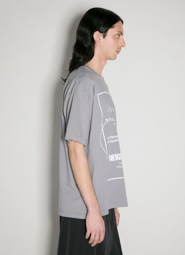 Yohji Yamamoto x Neighborhood ロゴプリントTシャツ  グレー yoy0156020