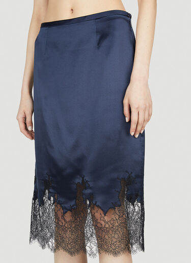 Saint Laurent Lace Skirt Blue sla0251032