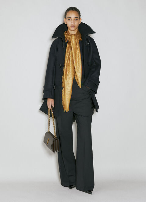 Saint Laurent Large Square Scarf Brown sla0253160